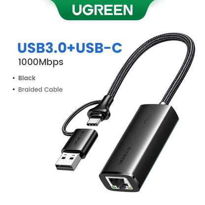 Ethernet Adapter USB3.0 1000Mbps | Internet USB Lan